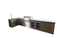 Luxuria Spas Flame Pro Series 6-Burner Six Piece Modular Kitchen Silver