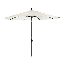 California Umbrella 11' Round Aluminum Market Umbrella with Crank Lift and Collar Tilt, Canvas