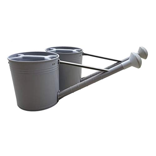 NEWCES Outdoor Watering Can Agricultural Sprinkler Bucket Bucket 20 Liters Large Capacity Sprinkler Bucket Plastic Kettle PouringEasy Filling (Color : Gray, Size : 2PC)