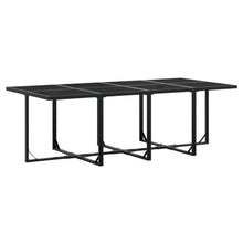 Keeushr 11 Piece Modern Patio Dining Set with Cushions, Weather Resistant Outdoor Dining Set and Garden Furniture with Table, Foldable Chair for Garden