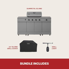 Tytus Fresno 66" 5-Burner Propane or Nat Gas Island Grill, Cover & Light