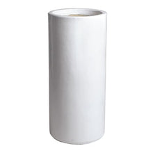 Emissary Home and Garden 15in. L x 36in. H White Stoneware Round Planter with High-fire Treatment (Set of 1)