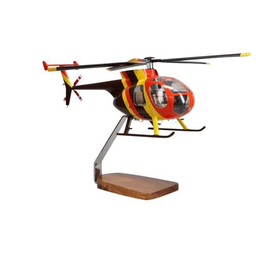 High Flying Models Hughes Helicopters 500D Magnum PI Clear Canopy Mahogany Sculpture Multicolor