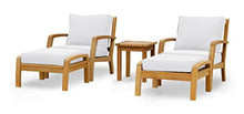 Douglas Nance Somerset Solid Teak Patio Deep Seating Club Chair w/Ottoman.2 (Natural)