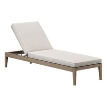 Modway Northlake Teak Outdoor Chaise Lounge Chair in Weathered Gray Pebble – Adjustable Wood Poolside Recliner with All-Weather Cushion