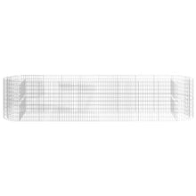 Gabion Raised Bed Galvanized Iron 196.9"x39.4"x39.4" for Outdoor Plants White/Black/Other