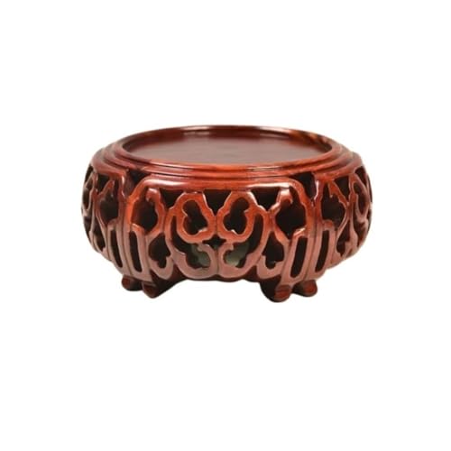 LUYOUBOZHU Vase Stand Premium Rosewood Decor Base Vase Tea Sets Flowerpot Display Pedestal(Medium)
