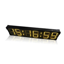 NJFNKEED 8 Inch 6 Digits Marathon Clock Double Sided Large Led Outdoor Clock Waterproof Real Time Clocks Accurate and Quiet (Red Double)