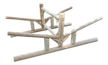 Log Kayak Rack 2-Canoe + 2-Kayak/SUP Storage Unfinished