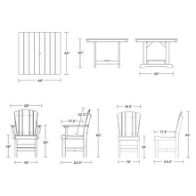 Wildridge® Heritage 44”x44” Dining Table Set, Patriot Blue - Outdoor All-Weather Poly Dining Furniture for Patio, Porch, Deck