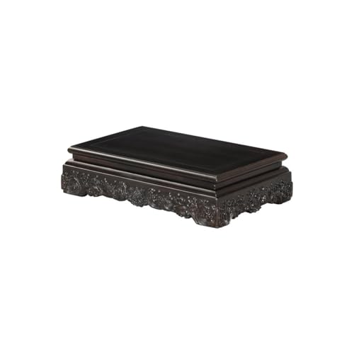 QUANGJN Pcs Plants Saucers Black Sandalwood Base Solid Wood Vase Buddha Statue Fish Tank Flower Pot Handicraft Ornament Base Bracket Plant Pot Saucers,