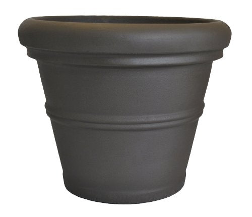 Tusco Products RR30ES Classic Rolled Rim Garden Planter, 30", Espresso