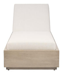 Zuo Varadero Beach Chaise Gray, Beige Lounge Chair, Modern, Outdoor Fabric, Removable and Washable Cushion Cover, Aluminum, Outdoor Living, 31.7" W x 83.7" D x 17.1~34.4" H