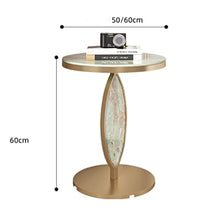 NRFJFOP Small Coffee Table Rock Slab Side Round Living Room Sofa Balcony Bedside