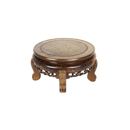 QUANGJN Pcs Plants Saucers Bonsai Porcelain Vase Base Ornaments Painting Tank Fish Tank Base Solid Wood Bracket Plant Pot Saucers,