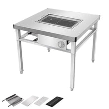 Stainless Steel BBQ Table, Charcoal BBQ Table,