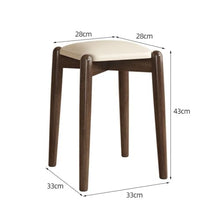 LHHAIUA Ottoman for Bedroom Dorm Multifunctional Footstool Solid Wood Upholstered Seat for Living Room Under Desk Footrest