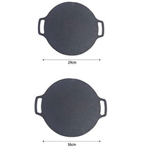 WERTGHJ Thick Cast Iron Frying Pan Flat Pancake Griddle Uncoated non-stick Bbq Grill Induction Cooker(36cm)