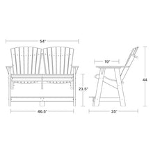 Wildridge Heritage Double High Adirondack Chair Turf Green/Black