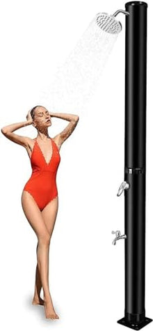 MKLFBY Outdoor Solar Shower 38L / 10 Gallon Solar Heated Outdoor Shower with Rain Shower & Foot Shower for Outdoor Backyard Garden Pool Beach