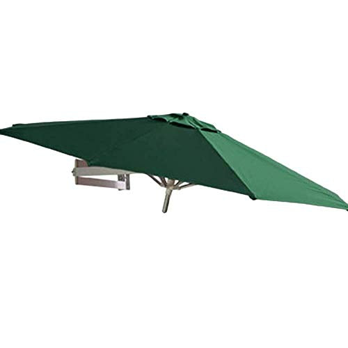 RWGOVLU Outdoor Wall Umbrella Garden Balcony Canopy Parasol Telescopic Folding Sun Shade Umbrella Aluminium, 7ft / 220cm