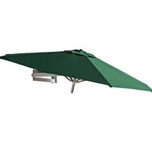 RWGOVLU Outdoor Wall Umbrella Garden Balcony Canopy Parasol Telescopic Folding Sun Shade Umbrella Aluminium, 7ft / 220cm