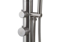 Wayime 91" Separable&Composable Free-Standing Brushed Stainless Steel 304 Rainfall Outdoor Shower Silver