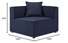 Modway EEI-4388-NAV Saybrook Patio Upholstered Sectional Sofa in Navy, 8-Piece Set