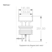 Mechanivis Ultrasonic Wind Speed Wind Direction Sensor Light Temperature Humidity Atmospheric Pressure CO2 Transmitter Weather Station(Style 4)