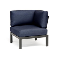 Elba Aluminum 4-Piece Corner Set With Teak Accents (Spectrum Indigo)
