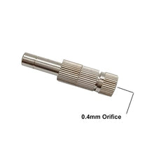 Gardening Irrigation Dripper 500pcs Mist Cooling Lock Nozzle with Filter 0.1-0.6mm (Color : 0.4mm Orifice)