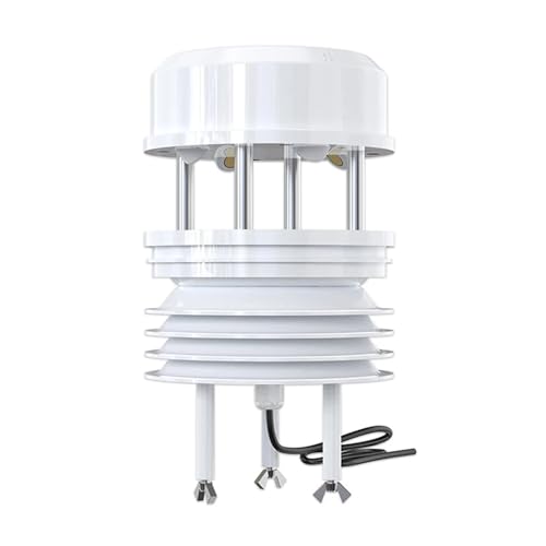 Mechanivis Ultrasonic Wind Speed Wind Direction Sensor Light Temperature Humidity Atmospheric Pressure CO2 Transmitter Weather Station(Style 6)