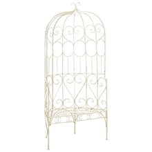 vidaXL Patio Bench 37.4" Iron Antique White