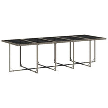 AMBERARD Patio Dining Set Set of 14 Gray and Black PE Rattan 15 Piece Set Furniture Set