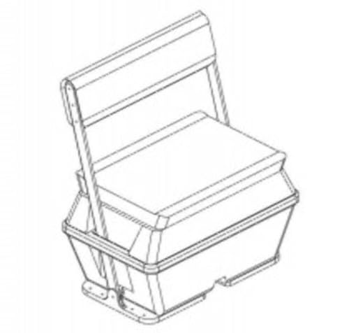 Moeller Deluxe Permanent Mount Swing Back Cooler Livewell Boat Seat White 50-Quart