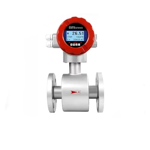 Water Flow Meter, Wastewater Seawater Acid High Accuracy Milk Magnetic Flowmeter Digital Water Electromagnetic Flow Meter,for Outdoor Garden Hose Watering(DN20)