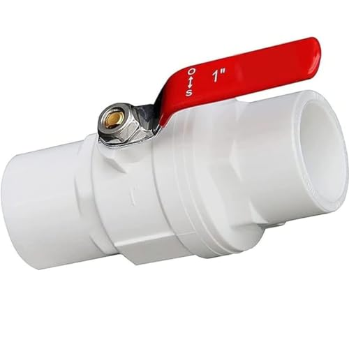 MUSM 1PC Handle PVC Ball Valve - 20-110mm Inner Diameter 2-Way Slip Ends Water Shut Off Flow Controller(125mm)