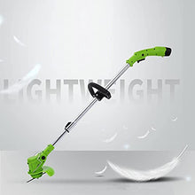 Electric Lawn Mower, 12V Battery Powered Portable Rotary Electric Lawn Mower, Lightweight Rechargeable Telescopic Garden Lawn Mower Household Weeding