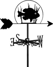 Metal Weathervane Ocean Sea Life Marine Animal Weather Vane Indicating Direction Garden Decorations for Outdoor Farm Yard Gazebo Swan (Clown Fish)