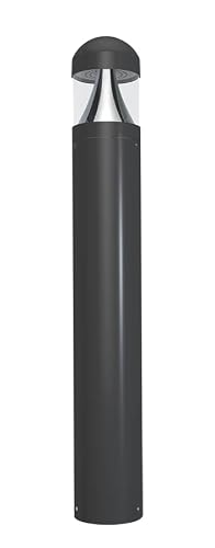 RAB Lighting B17 LED Bollard Light - Outdoor Energy-Efficient with Field-Adjustable Wattage 24W/19W/14W - Selectable CCT 3000K/4000K/5000K - 0-10V Dimmable - DLC Premium - Wet Location Rated (B17D)