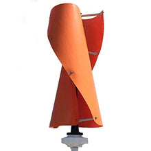 WANGYONGQI 12000W Household Spiral Wind Power Generator,12V 24V 48V 220V No Noise Spiral Vertical Wind Turbine Generator with MPPT Controller for Home Use (Orange,2 Blades),48v