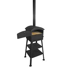 Tidyard Outdoor Pizza Oven, Charcoal Fired with 2 Fireclay Stones, 22.8x24x80.7 Inch Steel Oven with Thermometer and Removable Tray for Backyard Baking and Cooking