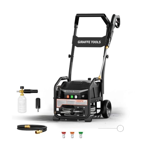 Giraffe Tools Crossfalls Pressure Washer Max with Wheels, 50FT Hose
