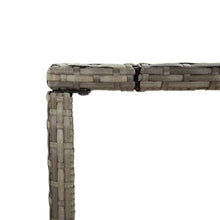 LKJVFCPW 5 Piece Outdoor Bar Set, Poly Rattan Pub Table and 4 Stools with Cushions for Patio, Garden, Balcony, Grey