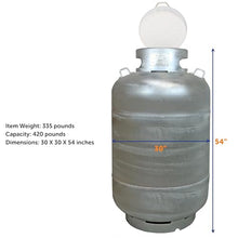 Flame King YSN420ASME-TH-GALV 420LB (120 Gallon) ASME Vertical Galvanized Steel Propane Tank, White