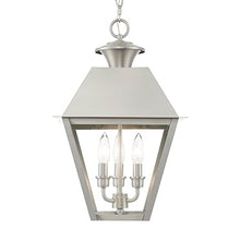 Livex Wentworth 3 Light Large Outdoor Pendant 19 Inches Tall Bronze/Antique Brass