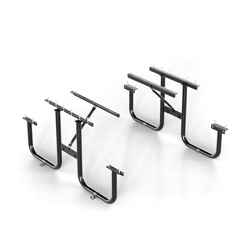 OUTTANS Heavy Duty DIY Picnic Table Legs Kit for 4ft 6ft 8ft Outdoor Tables - 8 Gauge Metal Frame Thickness (Lumber Not Included)
