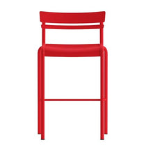 Flash Furniture Commercial Grade Metal Indoor/Outdoor Barstool, Red, 2-Pack