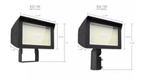 RAB Lighting RAB X22-150 4-Way Adjustable Dusk to Dawn LED Flood Light, 3000K/4000K/5000K CCT, 75W/100W/125W/150W, 55/75/90 Beam Adjustable, 0-10V Dim, 120-277V, Slipfitter Mount/Trunnion Kit Included