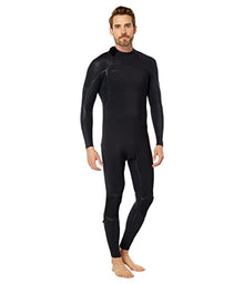 O'Neill Hyperfreak Fire + Back Zip Fullsuit Black/Black LT (6'2"-6'4", 180-200 lbs) - A00-Black-Black